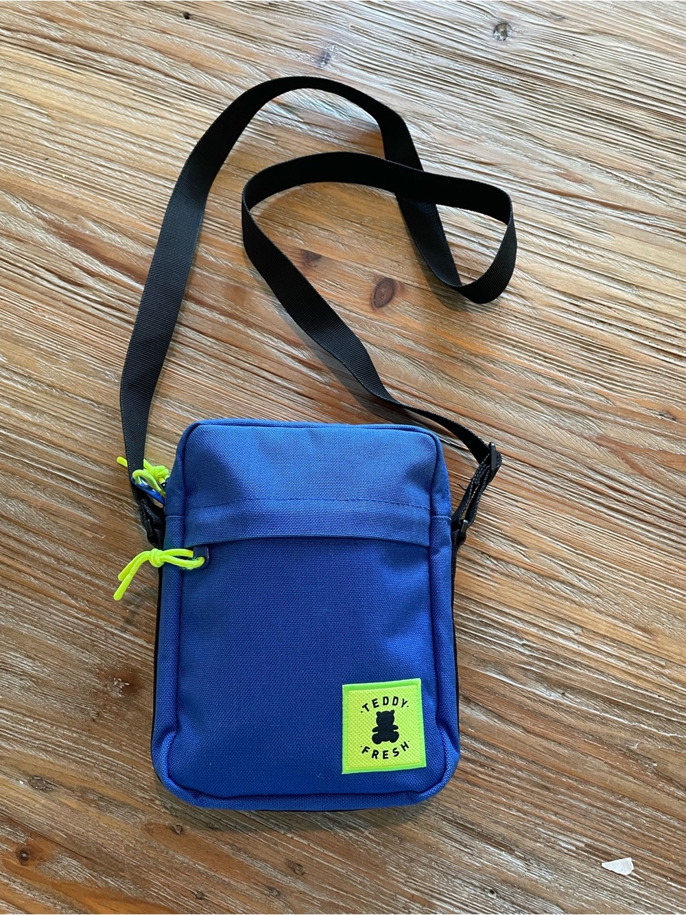 Teddy Fresh Royal Blue Crossbody with Neon Yellow Accents